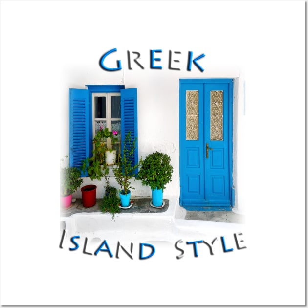 Greek Island Style - Blue & White Wall Art by TouristMerch